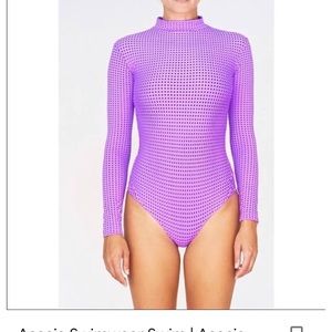 Acacia Swim ehukai zip sleeved mesh Small sky blue